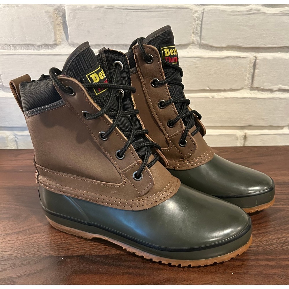 Vintage Dexter Thermolite Brown Green Duck Boots Womens Size 6M